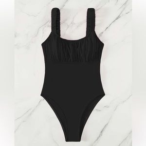 Shein Twist Backless One Piece Swimsuit